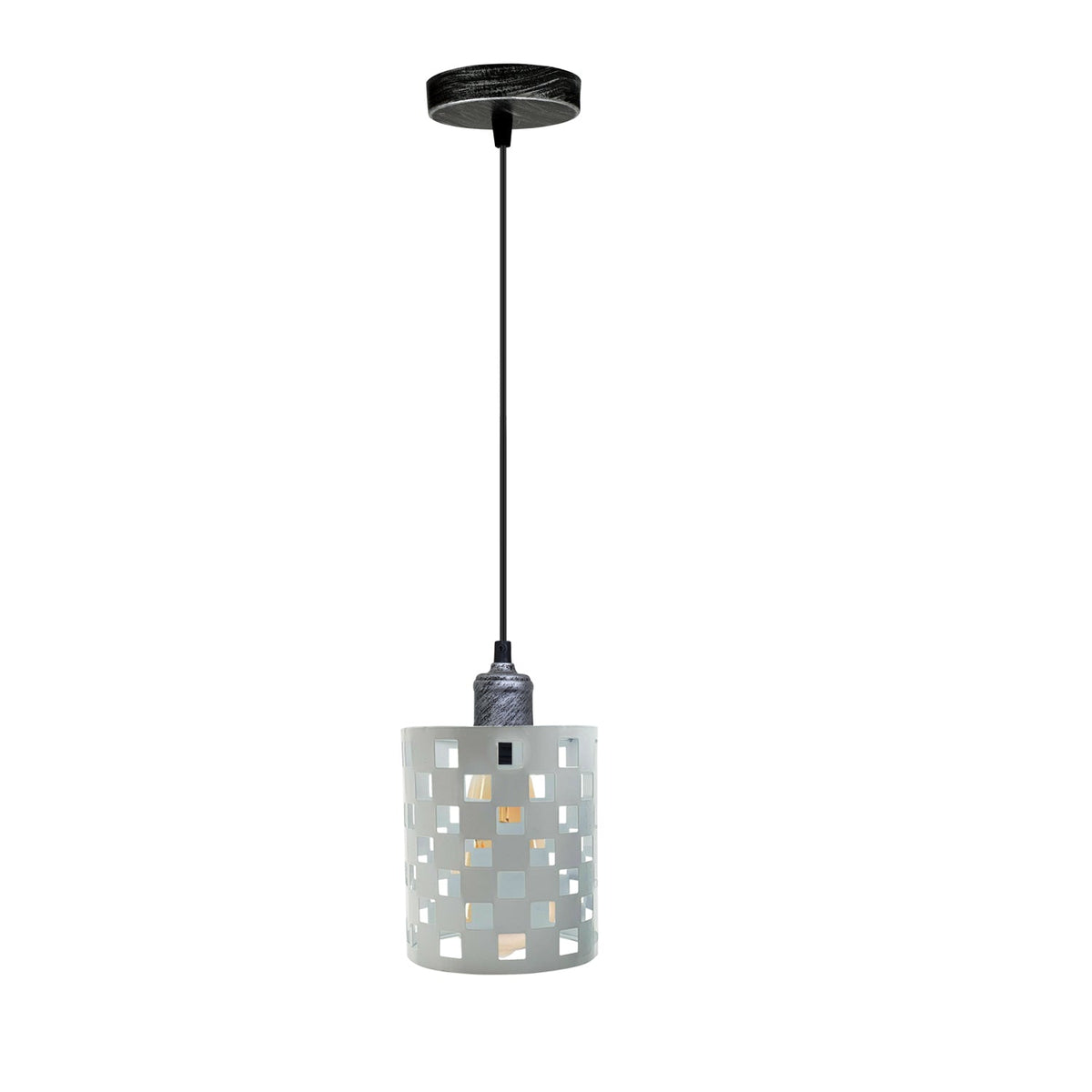 Vintage Industrial White Metal Deckenanhänger Pattern Shade Hanging Modern Retro Lighting Shade