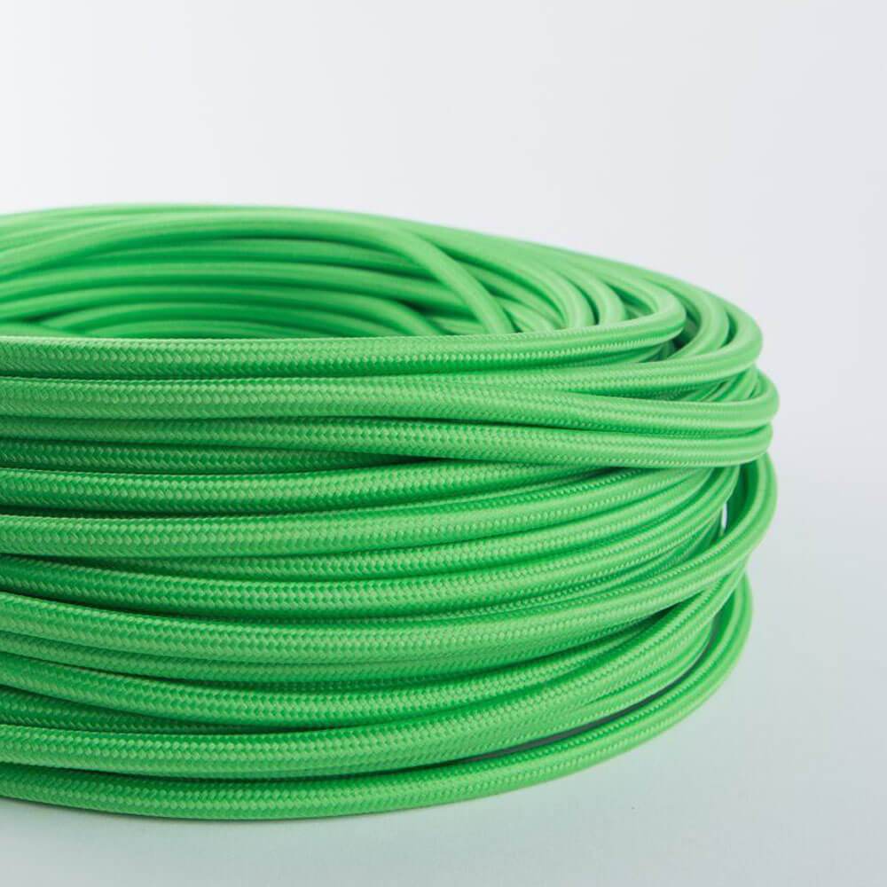 0,75 mm 2-adrige runde Vintage geflochtene hellgrüne Stoffhülle Flex - Shop für LED-Leuchten - Transformatoren - Lampenschirme - Halter | ladsone.com