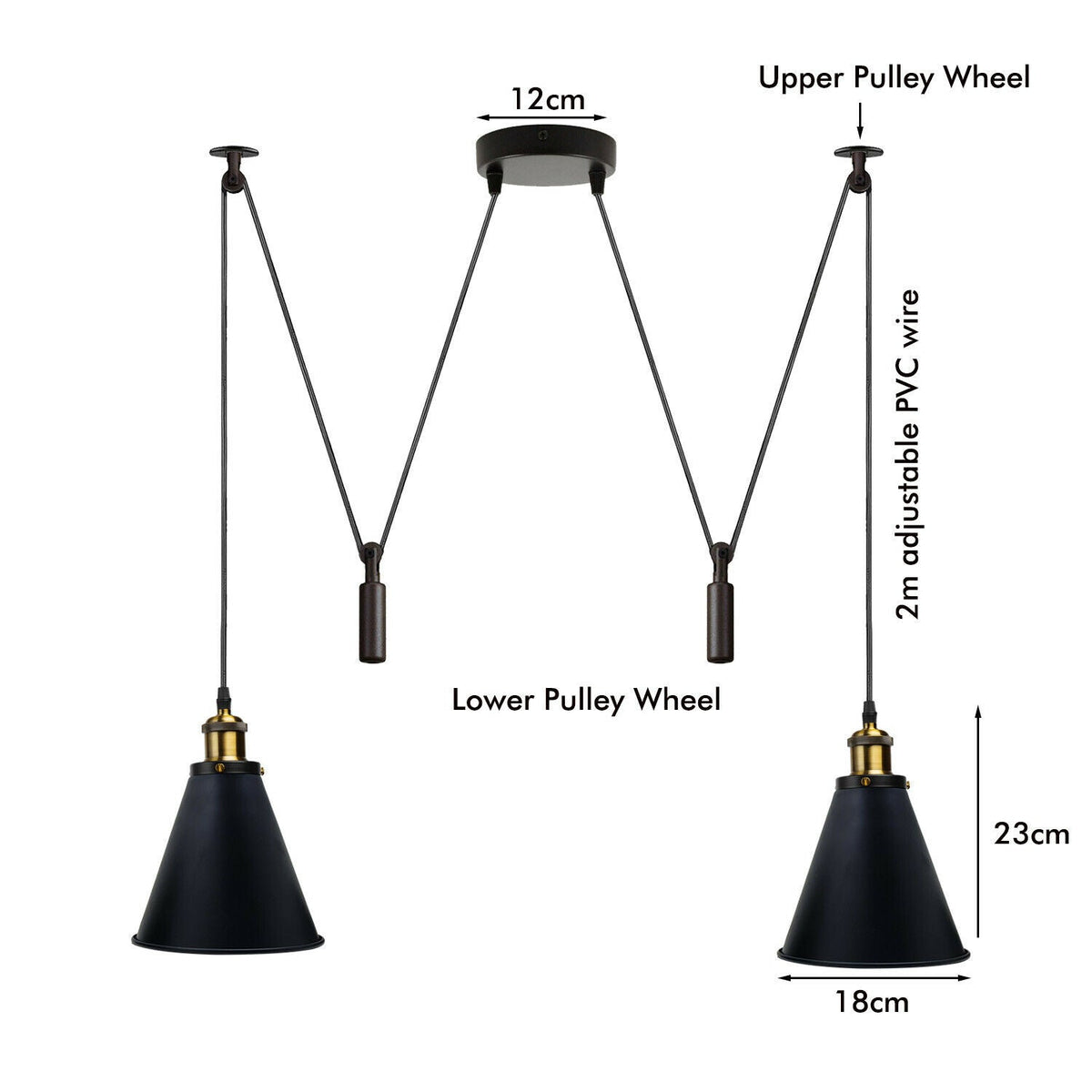 Spinnenlampe Vintage mit Edison Glühbirnen Deckenpendelleuchte