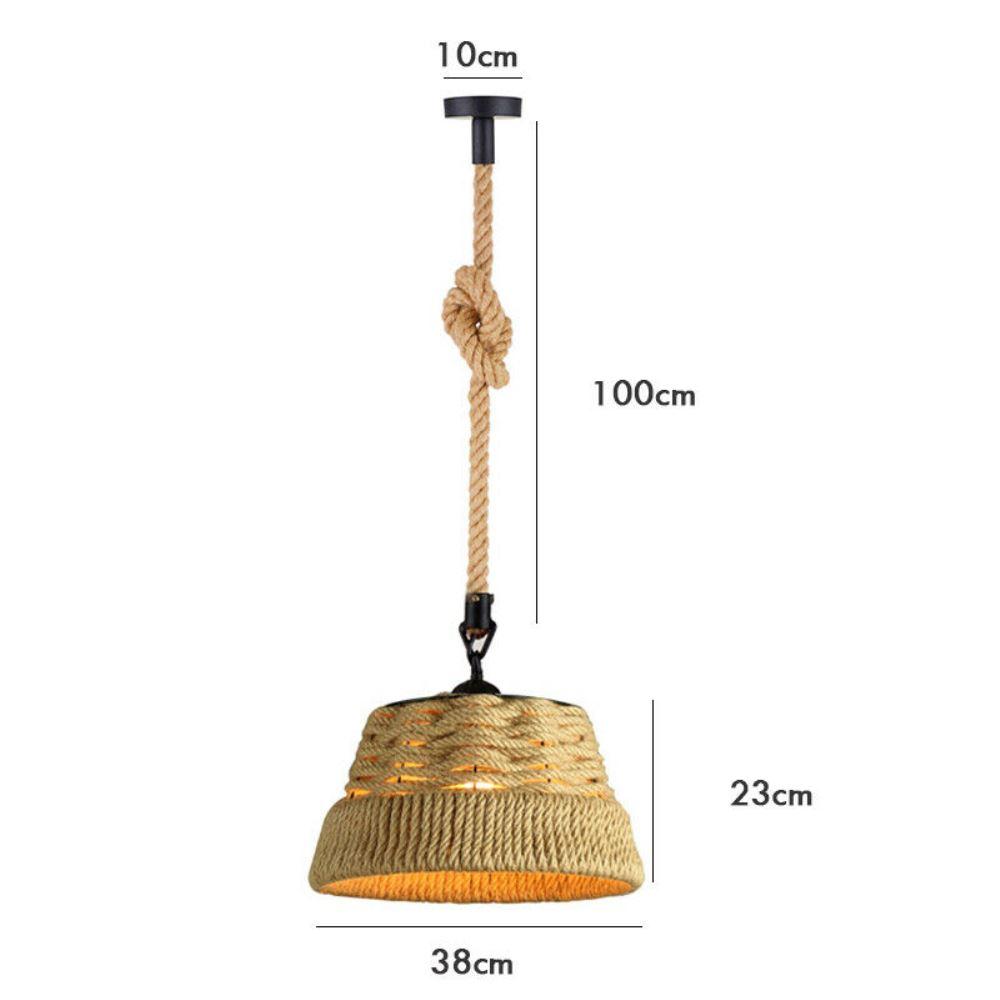 123 cm Hanfseil- DeckenHängelampe