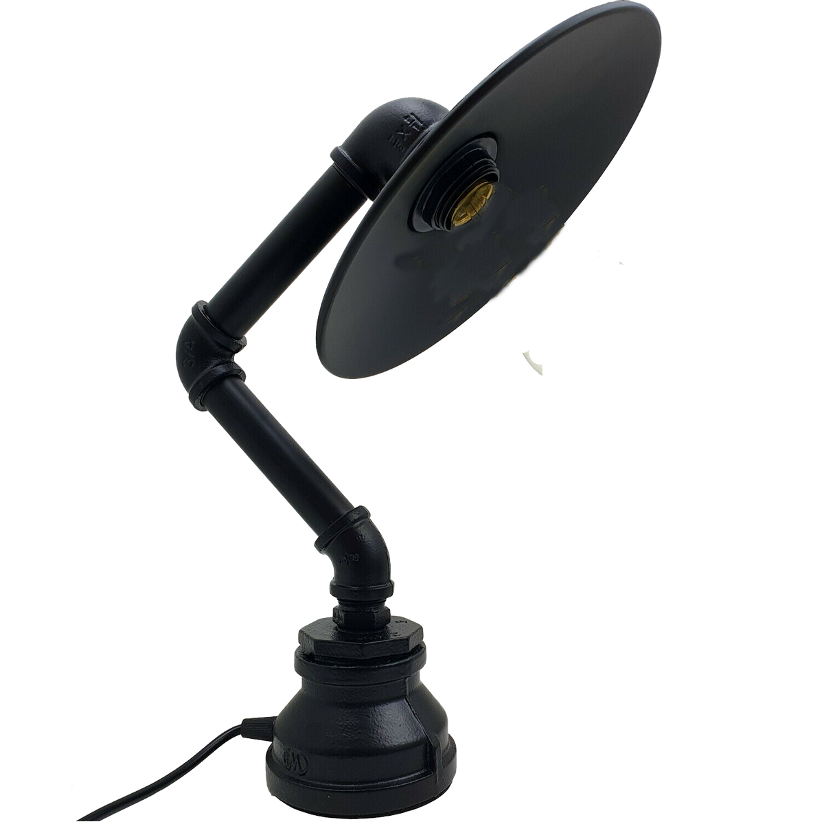 Moderne industrielle Retro-Stil-Stahlrohr-Schreibtisch-Tischlampe mit flachem Schirm ladsone.com-18