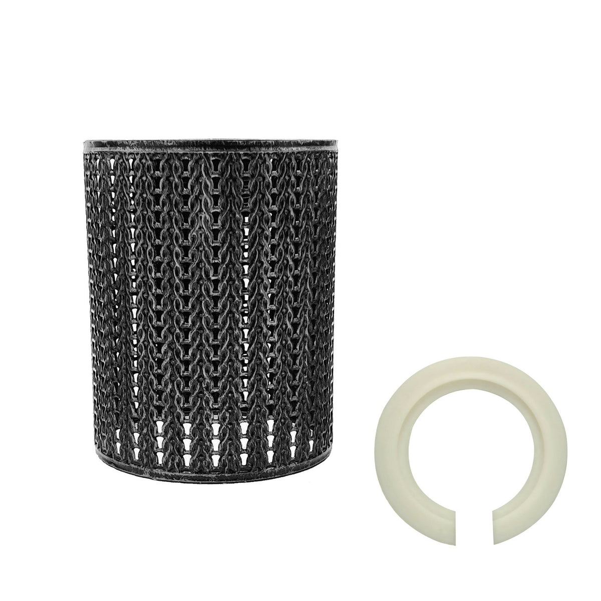 Neuer Stil Brushed Silver Vintage Metalldrahtkäfig Lampenschirm