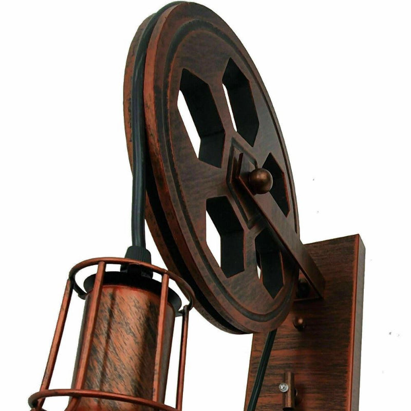 Höhenverstellbare Pulley Wandleuchte |E27 Fassung 