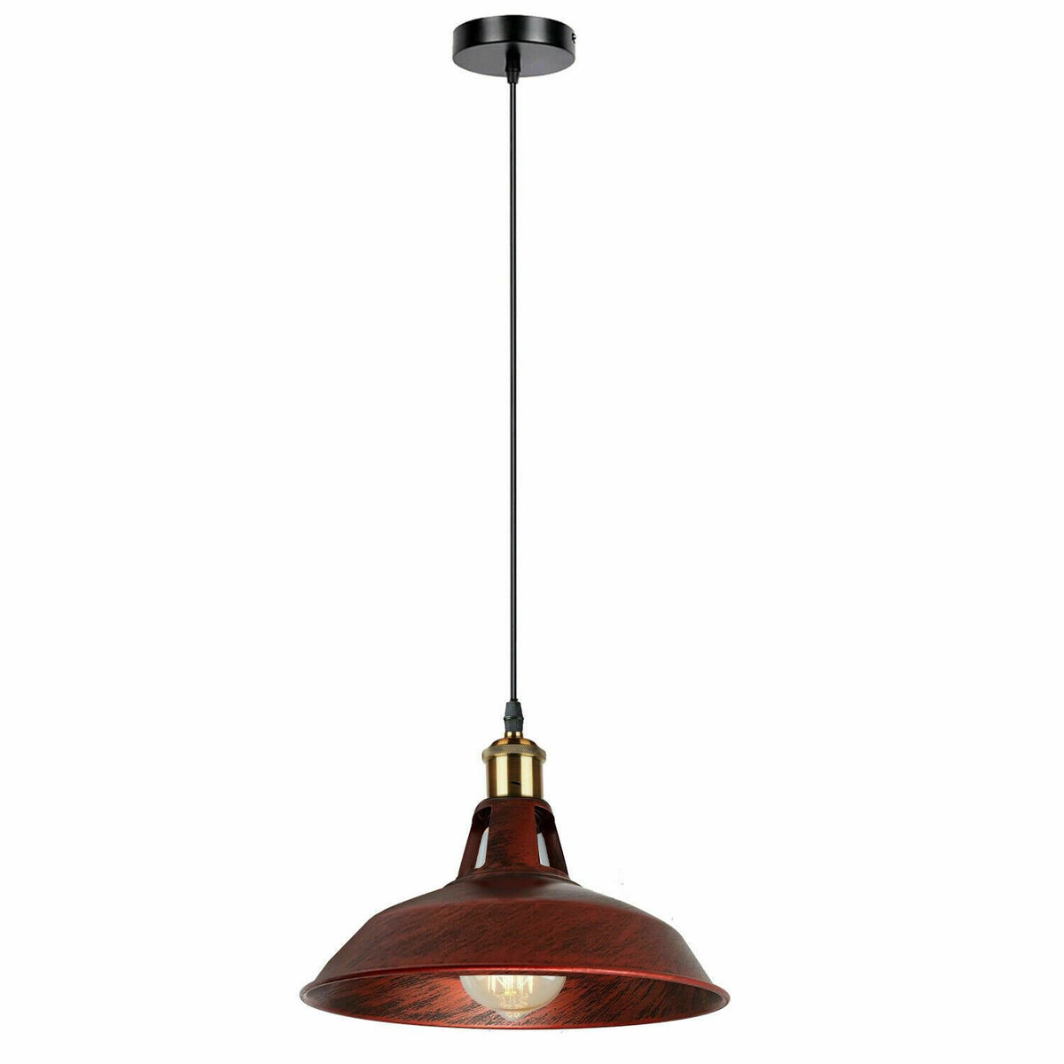 Rustikales Rot vintage hängende Pendelleuchte LampenschirmMetall