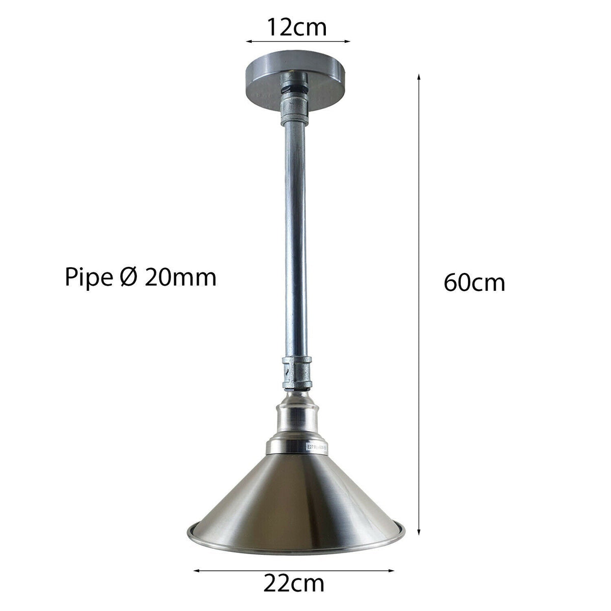 Retro hängend Vintage Industriell Modern Licht Metall Deckenrohr Pendelschirm ladsone.com-8