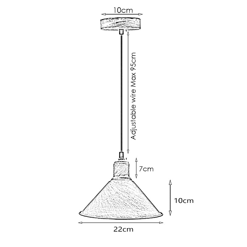 Pendelleuchte im modernen rustikalen Design, rote Metallfarbe, E27 Fassung, perfekt für die Wohnzimmerbeleuchtung. 