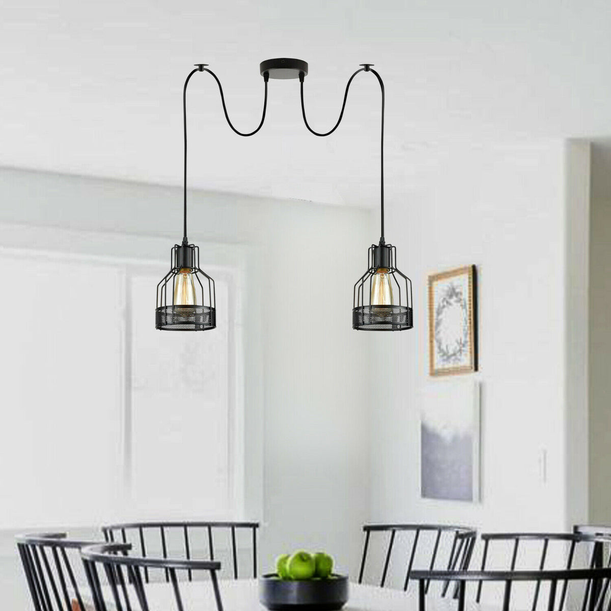 Spinnenlampe Pendelleuchte 2-flammig Schlafzimmer