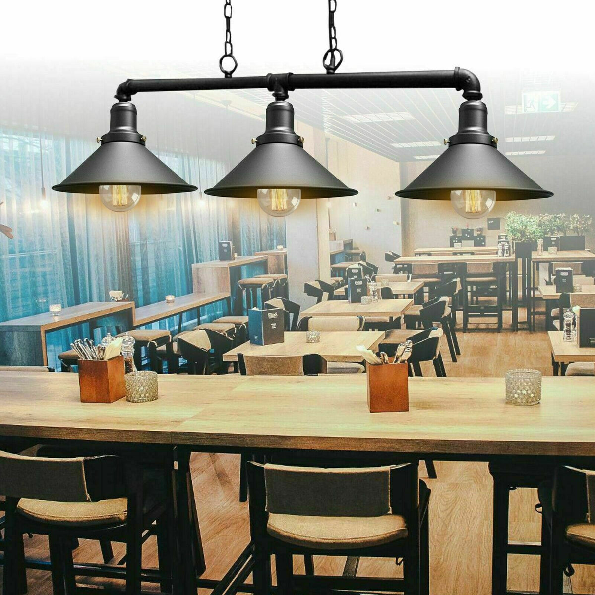 Industrielle Retro-Metalllampe abgehängte Schatten-Rohr-Lichter-Pendelleuchte