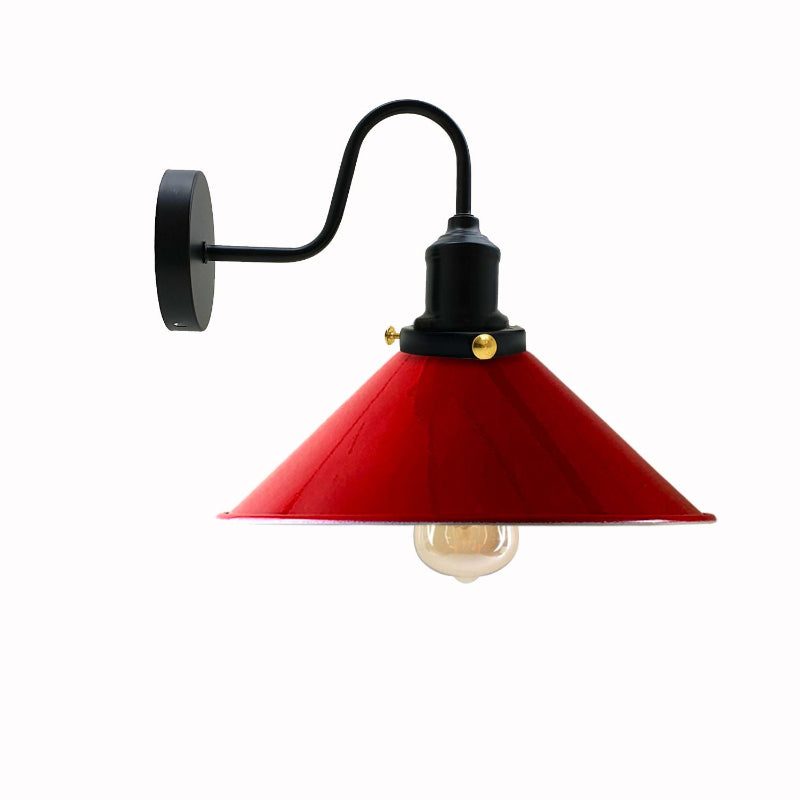 rot industrielle wandlampe