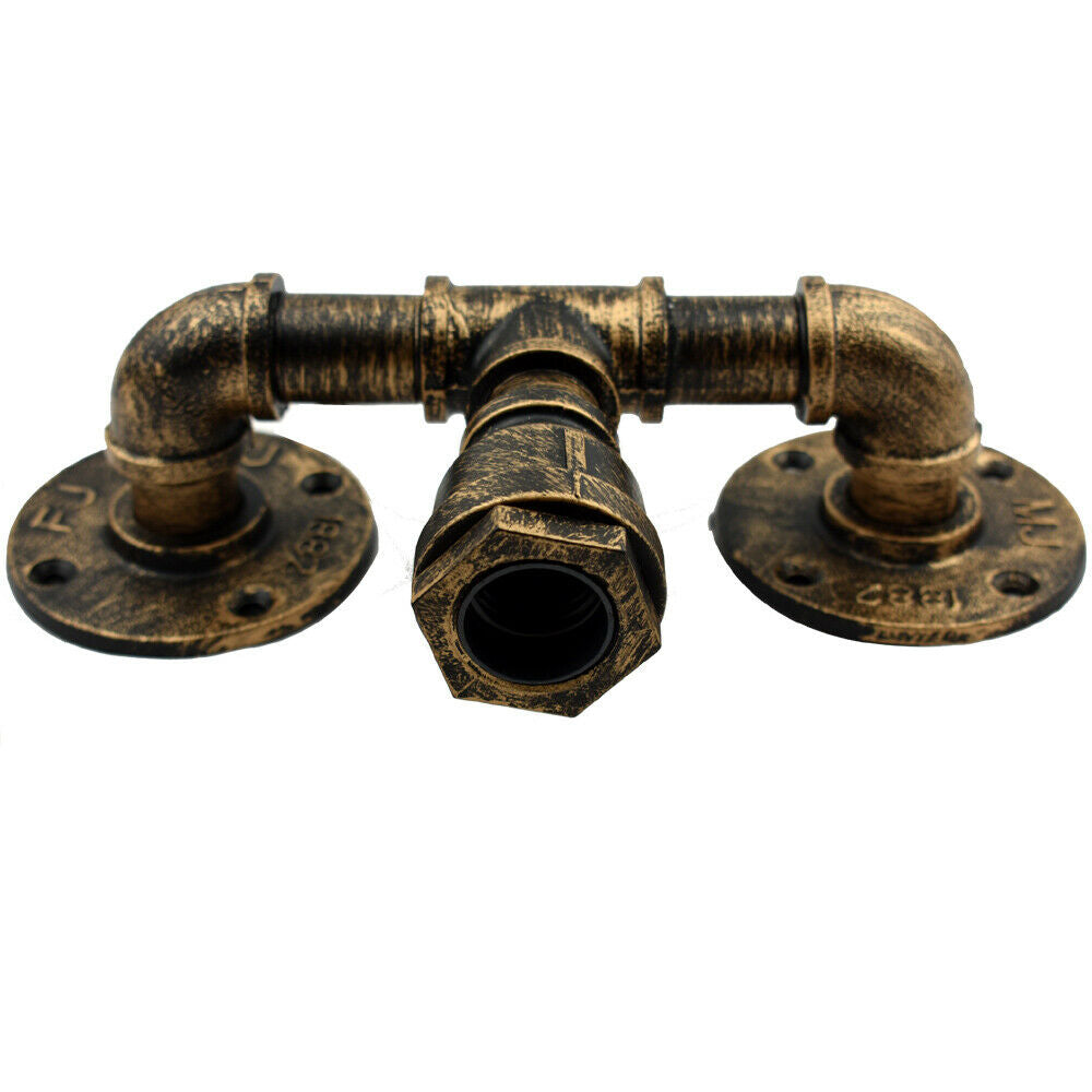 Vintage Industrial Sconce One Head Loft Rustic Water Pipe Wall Light Porch Lamp Steampunk - ladsone.com-9