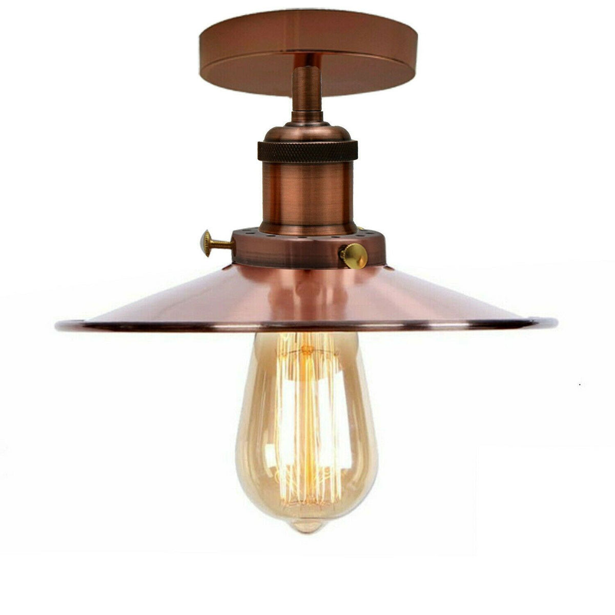 Stilvolle Vintage Industrie Deckenleuchte mit Pendelleuchte Schatten | Unterputzdesign