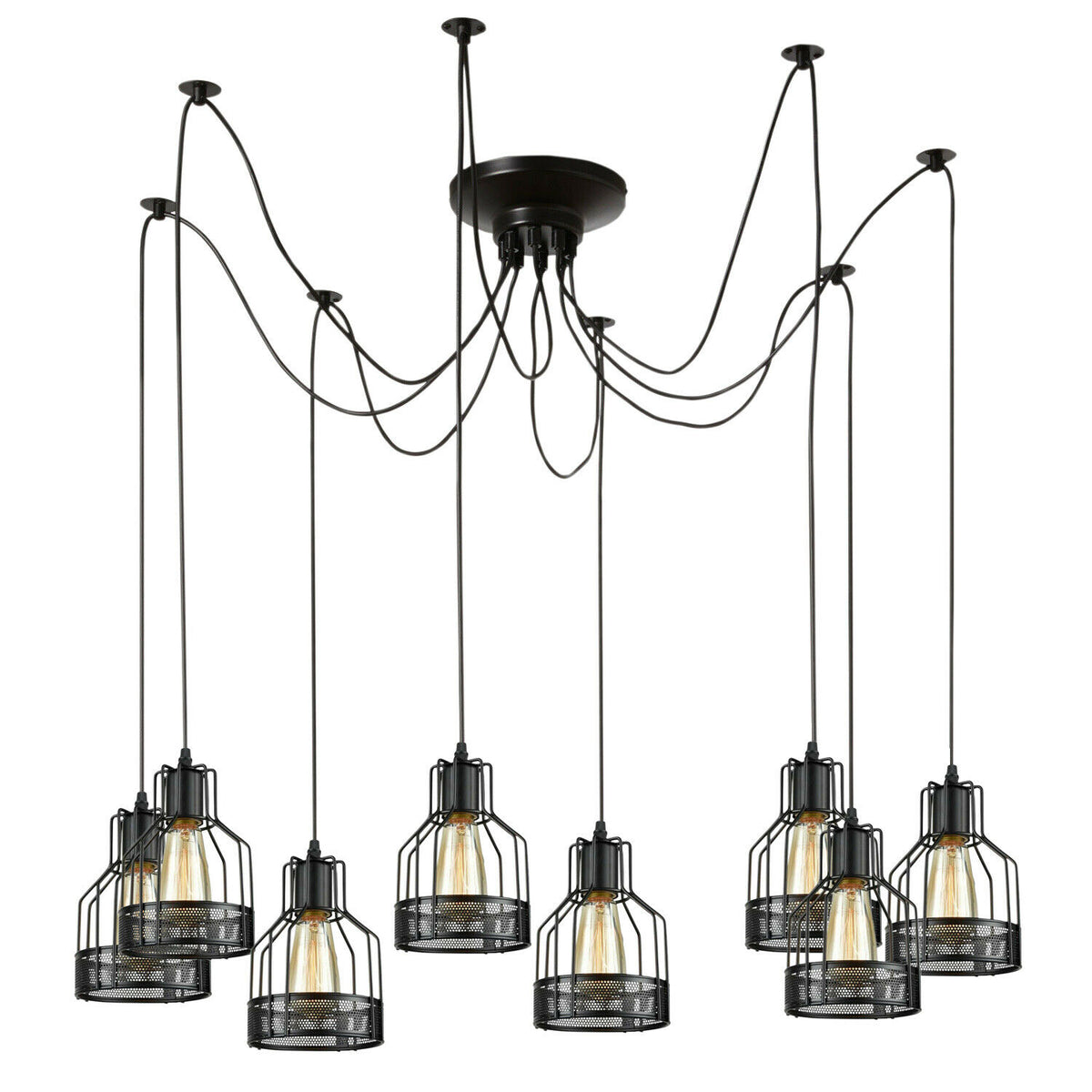 Spinnenlampe Pendelleuchte 2-flammig Schlafzimmer