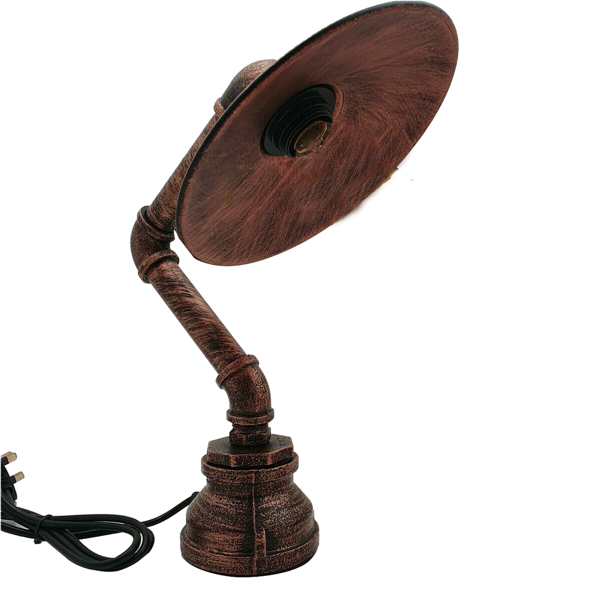 Moderne industrielle Retro-Stil-Stahlrohr-Schreibtisch-Tischlampe mit flachem Schirm ladsone.com-8